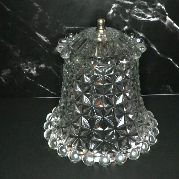 Beautiful Press Glass Lampshade Designs Candlewicking Top Bottom  Room Decor - Picture 3 of 6